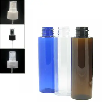  100ml tuščias išvalyti/mėlyna Cilindrų Plastikiniai Buteliai pet butelis su balta/juoda/skaidri bauda rūkas,purkštuvas x5