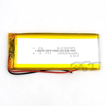 10vnt), 3,7 V 3000mAh Li-Polimero 623895 Li-ion Lithium Cell Baterija DVD TRINKELĖMIS VCD Žaidėjas Pelės PSP Lampe Speake