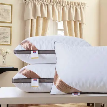  28 Aukštos kokybės 7 žvaigždučių viešbutis standartinės Plunksnos Audinio pagalvė.Viešbutis super ruožas pagalvę.Kaklo pagalvė gali būti plaunami.45X65X18cm
