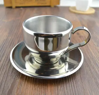  304 Nerūdijančio plieno, dvigubo sluoksnio kavos puodelio nustatyti, gėlių, arbatos puodelio espresso puodelis kavos puodeliai