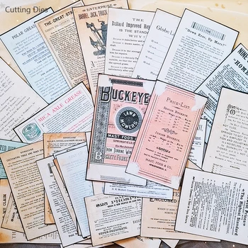  32Pcs Derliaus Senų Laikraščių anglų Fone, Dekoratyvinis Popierius, Lipdukai Šiukšlių Leidinys Planuotojas Lipdukai Scrapbooking 