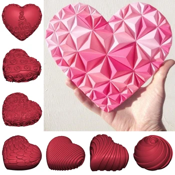  3D Meilė Širdies Žvakė Pelėsių Širdies Formos Žvakė Pelėsis 
