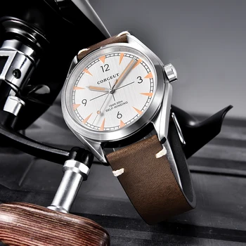  41mm Corgeut Top Brand Mens Watch Laikrodis Miyota 8215 Automatinė Prabanga Mechaninė visiškai plieno, Safyro Stiklas vyrų laikrodis