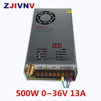  500W 0~36V 13A impulsinis maitinimo šaltinis: AC-DC Elektronikos Led Juostelė Ekrano Skaitmeninis įtampos pilnas diapazonas reguliuojamas 0-36vdc