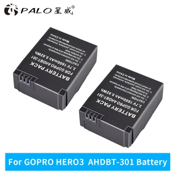  AHDBT-301 Fotoaparatas Įkraunama Baterija 3.7 V 1600mAh Už Gopro GoPro Hero3 + LED 3-Kanalų USB Įkroviklio Gopro Hero 3/3+