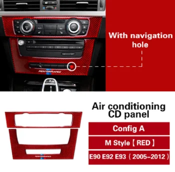  Anglies Pluošto Oro Kondicionavimo sistema, CD Skydelio Dangtelį Trim M Naudingumo Apdaila Tinka BMW e90 e92 e