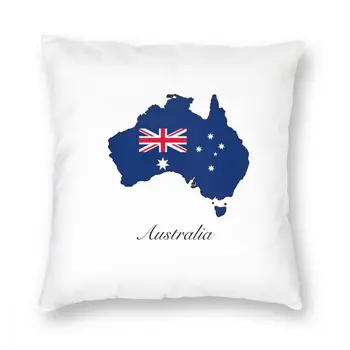  Australijos Vėliava Žemėlapis Aikštėje Pagalvės Užvalkalą Dekoratyvinės Pagalvės Mados Pagalvėlių Apvalkalus