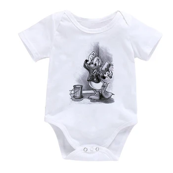  Baby Girl Romper Disney Mickey Minnie Kūdikių Drabužiai Berniukas T-shirt Vaikai Tee Vasaros Vaikų Drabužių Atsitiktinis Naujagimių Jumpsuit