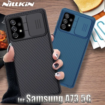  Case for Samsung Galaxy A73 5G Atveju Nillkin Skaidrių Kameros, Apsaugos Objektyvo Apsaugoti Privatumą atsparus smūgiams Galinį Dangtelį Galaxy A73