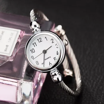  CUSSI 2018 Sidabro Kūrybos Moterų Apyrankės, Laikrodžiai Ponios Suknelė Laikrodžiai Mados Atsitiktinis Lydinio Kvarcinis Laikrodis reloj mujer Laikrodis