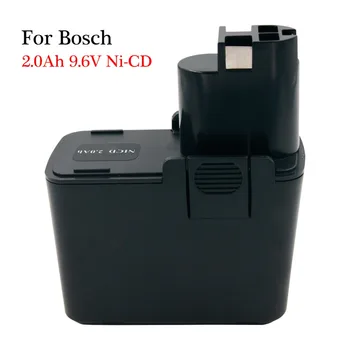  Daugkartinio įkrovimo baterija 9.6 V 2.0 Ah Nicd elektrinių įrankių pakeitimo baterijas BAT001 už Bosch belaidžius grąžtai GSR 9.6 VE PKR PSB 9.6