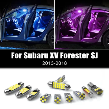  Dėl Subaru XV Forester SJ 2013 2014 2015 2016 2017 2018 4pcs Automobilių, LED Lemputes, Interjero Dome Skaitymo Lempos bagažo skyriaus Apšvietimas Priedai