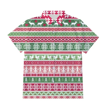  IFPD ES dydis Juokingas Kalėdų 3D atspausdintas mygtuką marškinėliai Vyrams Kalėdos Atsitiktinis Animacinių filmų pikselių stiliaus Šalies Trumpas Rankovės marškinėliai plius dydis