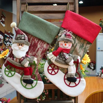  Kalėdų Kojinę Dovanų Maišelis Kalėdų Senelio Saldainių maišelį Pop-up Lėlės Kalėdų dekoracijos Kalėdų kojinę dovanų maišelis