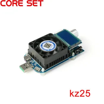  KZ25 25W USB elektroninis apkrovos senėjimo rezistorius baterijos testeris Nuolatinės Srovės C Tipo QC2.0/3.0 AFC FCP Išleidimo Talpa ekranas