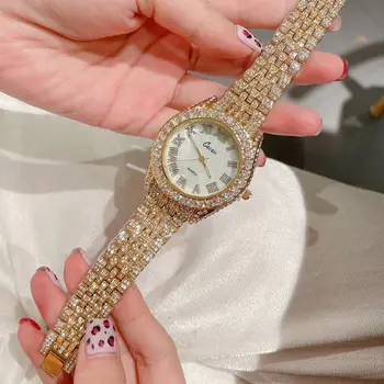  Mados Kristalų Moterų Laikrodžiai Su Kalnų Krištolas Top Brand Prabangos Ponios Žiūrėti Kvarco Originalus Prekių Laikrodis Moterims