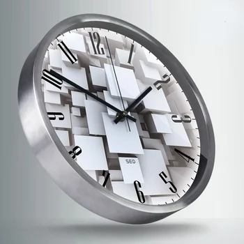  Mados Modernus ir Unikalus 14 Colių Begarsis Kabo Laikrodis Kambarį Kūrybos Miegamasis Laikrodis Kišenėje Žiūrėti Kvarcinis Laikrodis