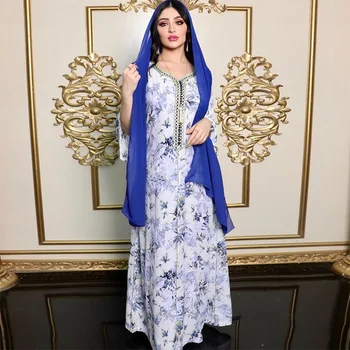  Maroko Musulmonų drabužiai suknelė Artimųjų Rytų Arabų abaja ilgas sijonas kostiumas Islamo Ramadanas hijab kostiumas Kaftan plius dydžio ilgas sijonas