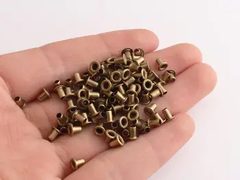  Mini Įvorės Kilpų 2mm(hole) apvaliomis akimis Žiedais, Batai, Diržas Drabužių, Odos Kilpų Grommets Siuvimo Drabužiai