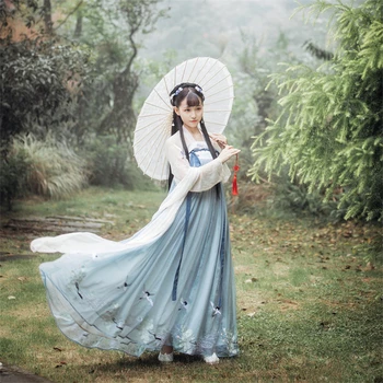  Moteris Kinijos Tradicinių Šokių Kostiumai Elegantiškas Pasakų Veiklos Hanfu Moterų Siuvinėjimo Rytietišką Tango Senovės Suknelė