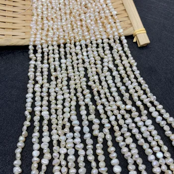  Natūralūs Gėlavandenių Perlų Aukštos Kokybės Balti Baroko Perlai Poliruoti Karoliukai 