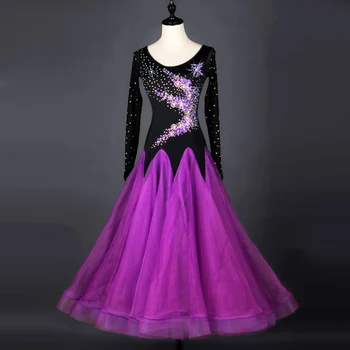  Naujas Suaugusių Moterų Šiuolaikinės Šokių Suknelė Pasirodymus Šokių Sijonas Pramoginiai Valsas Tango Ispanų Flamenko Suknelė Standartinių Šokių Suknelė