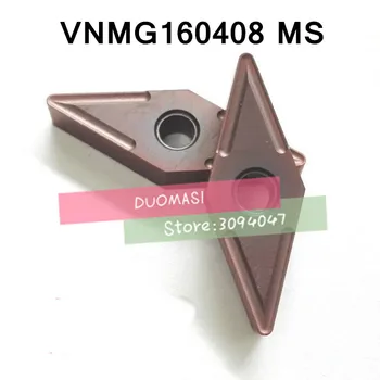  Nemokamas pristatymas VNMG160408-MS karbido CNC įdėklai,CNC tekinimo įrankis,taikomos nerūdijančio plieno ir plieno apdirbimas, įdėkite MVUNR/MVQNR