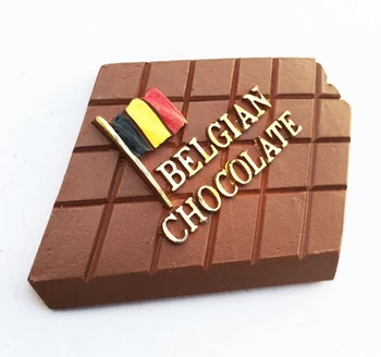  Rankų darbo Dažytos Belgijos Specialybės Šokolado 3D Šaldytuvas Magnetai Turizmo Suvenyrai, Šaldytuvas Magnetiniai Lipdukai Dovanų
