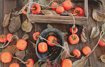  Rudens vaisiai, Persimonai ruyi kabinti persimonas šakų kabo kremas modeliavimas puošyba naujagimių fotografijos rekvizitai