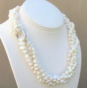  Unikalus Perlų papuošalų Parduotuvė 100cm Ilgio Baltos Spalvos Baroko Originali Gėlavandenių Perlų Vėrinį Vestuvių Dovana Fine Jewelry