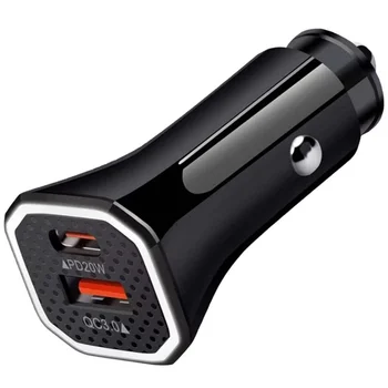  USB C Automobilinis Įkroviklis, Cigarečių Degiklio Adapterio Kištuką PD 20W Greito Įkrovimo IPhone Pro 13 