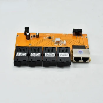 Vienos rūšies pluošto Port 10/100M Ethernet Pluošto jungiklis 4 SC Optinis 2 RJ45 port Media Converter