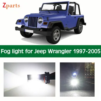  1 Pora Automobilių Lempos, LED Rūko žibintų, Dėl Jeep Wrangler 1997 -2005 Auto Lempos Foglamp Lemputė Balta Apšvietimas 12V 6000K Automobilių Reikmenys