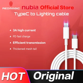  100% Originalus Nubija TypeC Apšvietimo Kabelis 20W Greito Įkroviklio Kabelį iki 480Mbps