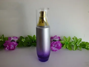  100vnt Aukštos klasės kosmetika tuščių butelių, 100 ML,100 ml violetinė stiklo losjonas butelis su aukso dangtelį ,stiklo indai, kosmetika