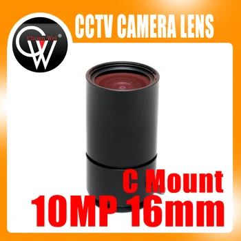  10MP 16mm objektyvas HD Pramonės Kamera Fiksuotojo Vadovas IRIS Dėmesio Priartinimo Objektyvas C Mount CCTV Lens VAIZDO Kamera ar Pramonės Mikroskopą