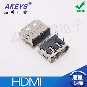  10vnt HDMI A-type female 20P HD duomenų sąsaja Keturių polių dviejų eilių pins