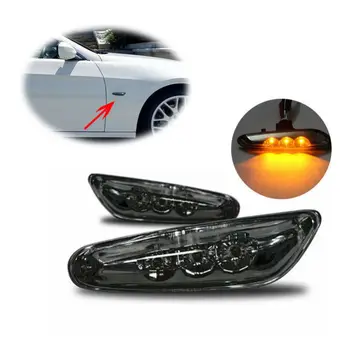  2 P Cs Gintaro Automobilio LED Šoninis Gabaritinis Žibintas Posūkio Signalo Lemputė Europos Sporto Išvaizda BMW E82 E88 E60 E61 E90 E91 E92 E46 E61
