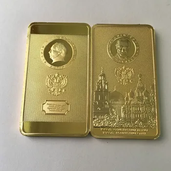  2 vnt Putinas coinpresident Rusijos ženklelis Putinas Maskva, kremliaus 24k auksu rusų suvenyrų baar monetos