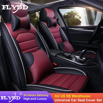  2021 Naujus High-end Luxury Visišką 5D Oda Automobilių Sėdynės Padengti Rinkiniai 5 Sėdynės Universalus Auto Pagalvėlės, Automobilių Reikmenys