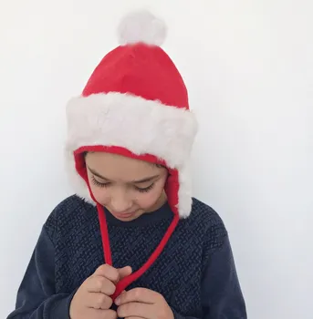  2022 Naują Atvykimo Vaikų Kalėdų Skrybėlę Žiemą Šiltas Susieta Skrybėlę Santa Claus Žaisti Bžūp