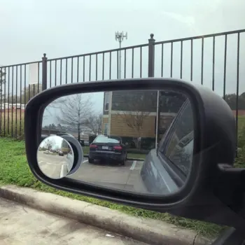  2vnt Automobilio galinio vaizdo Veidrodėlis, Apvalus Veidrodis Atspindintis Blind Spot Reguliuojamas 360 Laipsnių Borderless Pagalbiniai Blind Spot Veidrodis