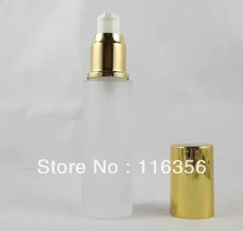  30ML matinio stiklo butelis su aukso nosimis losjonas butelį kosmetikos pakuotės
