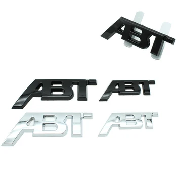 3D Metalo ABT Logotipą, Automobilių Lipdukai Lipdukai Priekinis Dangtis Grotelės Emblema VW Audi Q3 audi Q5 Q7 A3 A4 A5 A6 A7 A8 TT R8 B6, B8 C6 Priedai