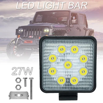  4 Colių Led Wrok Šviesos led juosta LED lightbar 27W Vietoje Pluošto Darbo Žibintus, visureigis Visureigis Valtis 4X4 Jeep JK 4Wd Sunkvežimių 12V-24V IP68