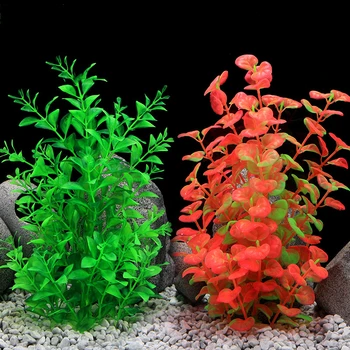  5vnt Akvariumo Augalų Apdaila, Dirbtinis Žuvų Bakas Plastikinis 15 Stilių, Žolės Apželdinimas Ornamentu Dekoro Vandens Dumbliai Priedai