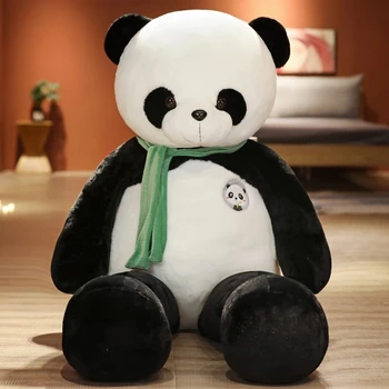  80/100CM Kawaii Brinquedos Pliušinis Panda Pagalvę Vaikams, Draugei Namuose Ilgą laiką Kartu Mieguistas Pagalvę Įdaryti Panda Žaislai