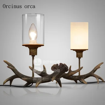  Amerikietiško stiliaus antikvarinių ir senovinių stalo lempos kambarį naktiniai staleliai, lempa Šiaurės kūrybos romantiška Žvakidė stalo lempos nemokamas pristatymas