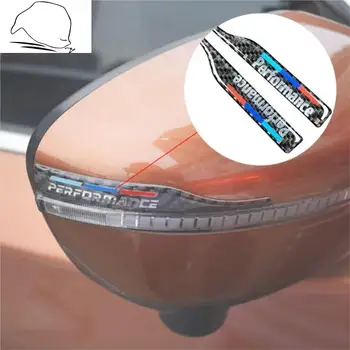 Anglies Pluošto galinio vaizdo Veidrodis Anti-Rub Lipdukas Padengti automobilio ///M Galia galios lipdukas bmw e90 e60 f30 f34 X5 X1 E70