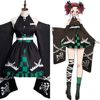  Anime Demon Slayer Kamado Tanjirou Cosplay Kostiumų Kimono Kostiumai Helovyno Karnavalas Kostiumas Naujo Dizaino kūrimas